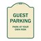 Signmission Designer Series Sign Guest Parking, Tan & Green Heavy-Gauge Aluminum Sign, 24" x 18", TG-1824-23925 A-DES-TG-1824-23925 - alternate 1